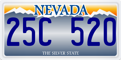 NV license plate 25C520