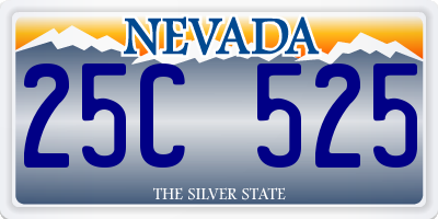 NV license plate 25C525