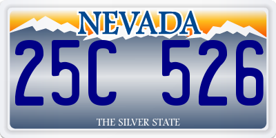 NV license plate 25C526
