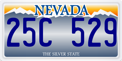 NV license plate 25C529