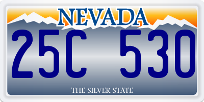 NV license plate 25C530