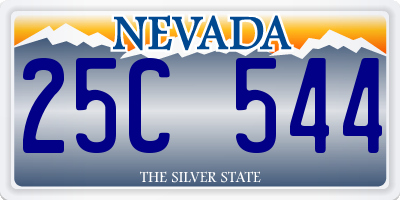 NV license plate 25C544