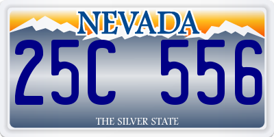 NV license plate 25C556
