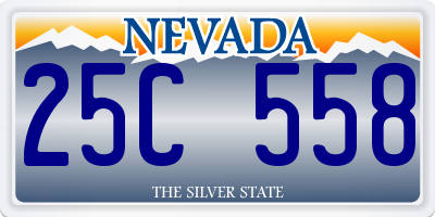 NV license plate 25C558