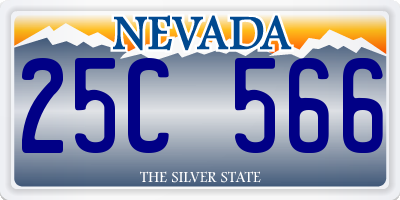 NV license plate 25C566