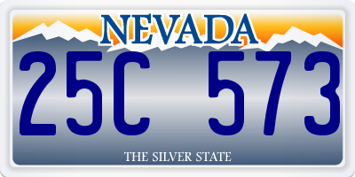 NV license plate 25C573