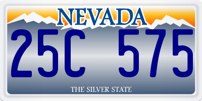 NV license plate 25C575