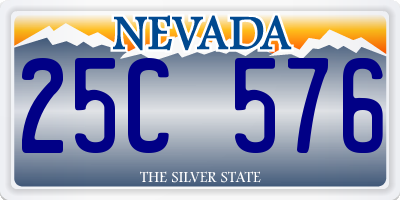 NV license plate 25C576