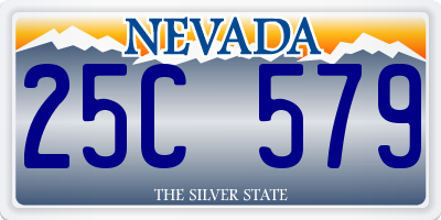 NV license plate 25C579