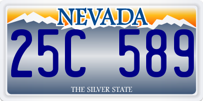 NV license plate 25C589
