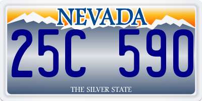 NV license plate 25C590
