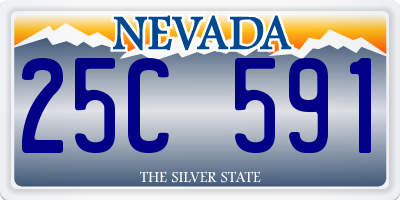 NV license plate 25C591