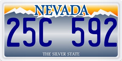 NV license plate 25C592