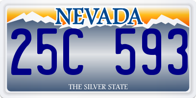 NV license plate 25C593
