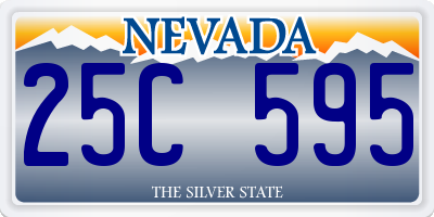 NV license plate 25C595
