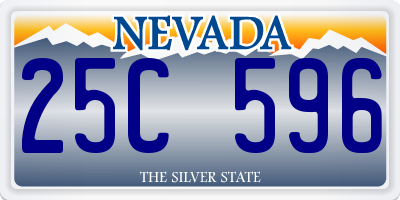 NV license plate 25C596