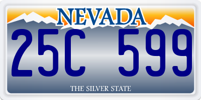 NV license plate 25C599