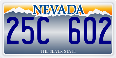NV license plate 25C602
