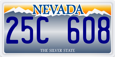 NV license plate 25C608