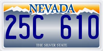NV license plate 25C610