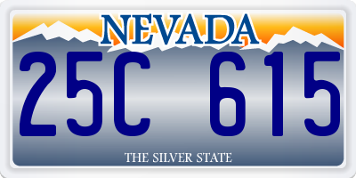NV license plate 25C615