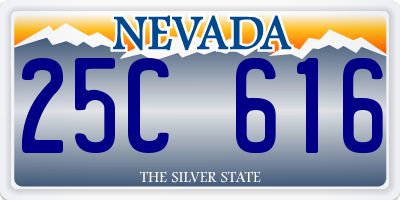 NV license plate 25C616