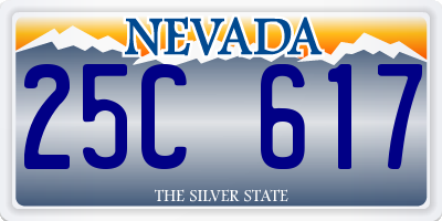 NV license plate 25C617