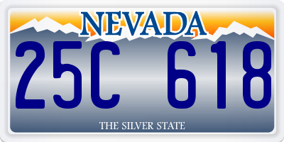 NV license plate 25C618