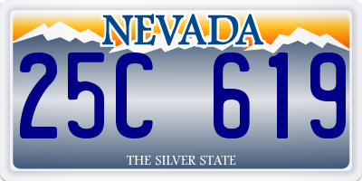 NV license plate 25C619