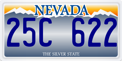 NV license plate 25C622