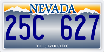 NV license plate 25C627