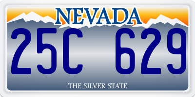 NV license plate 25C629