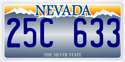 NV license plate 25C633