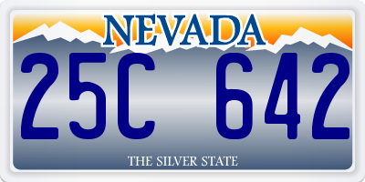 NV license plate 25C642