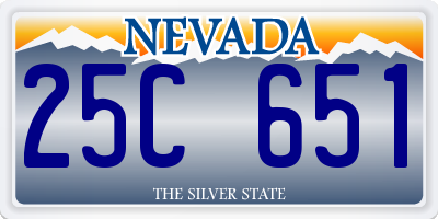 NV license plate 25C651