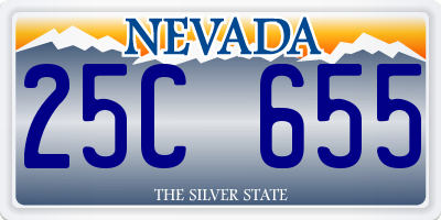NV license plate 25C655