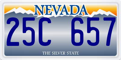 NV license plate 25C657