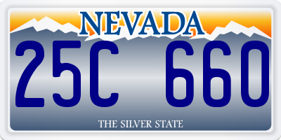 NV license plate 25C660