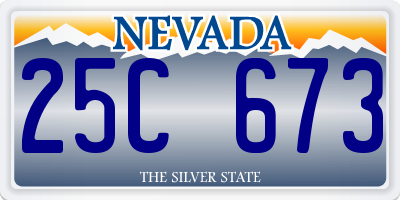 NV license plate 25C673