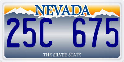 NV license plate 25C675