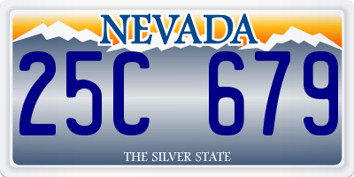 NV license plate 25C679