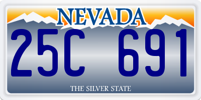 NV license plate 25C691