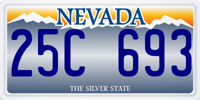 NV license plate 25C693