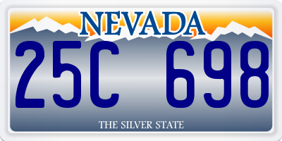 NV license plate 25C698