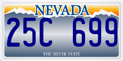 NV license plate 25C699