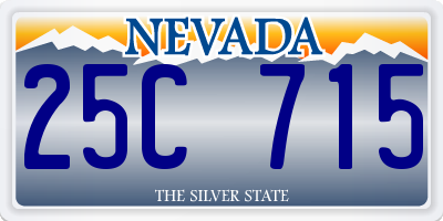 NV license plate 25C715