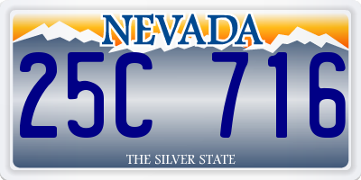 NV license plate 25C716
