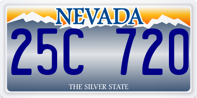 NV license plate 25C720