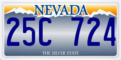 NV license plate 25C724