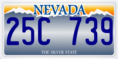 NV license plate 25C739